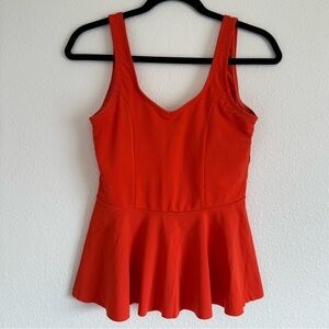 Peplum swim top